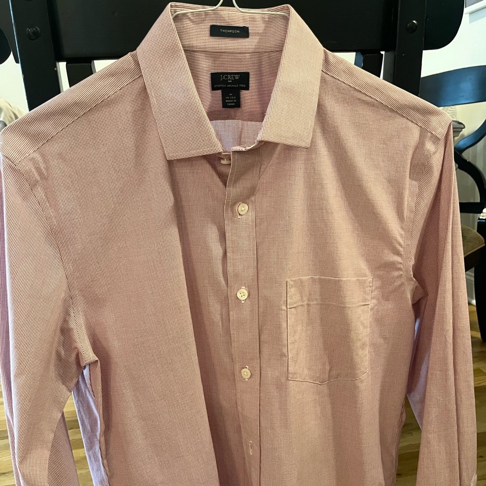 J Crew light red Button Up